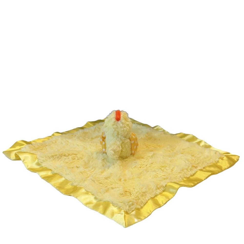 Cloud Island Plush Chick Security Blanket Lovey Yellow 13" x 13" Satin Trim